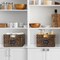 Casafield Water Hyacinth Pantry Baskets with Chalkboard Labels and Chalk Marker, Woven Storage Bin Organizers for Kitchen Shelves